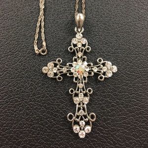 Silver cross necklace